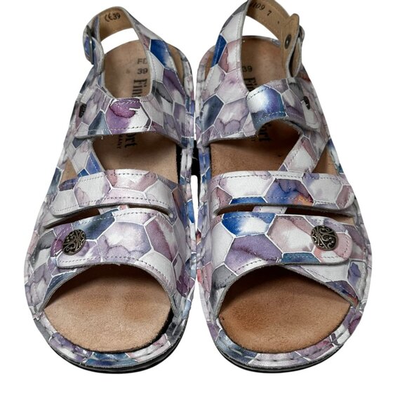 Finn Comfort Pastel Leather Gomera 39 US 8/8.5 Womens Sandals EUC Adjustable - Picture 4 of 6